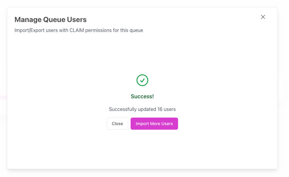Import permissions confirmation